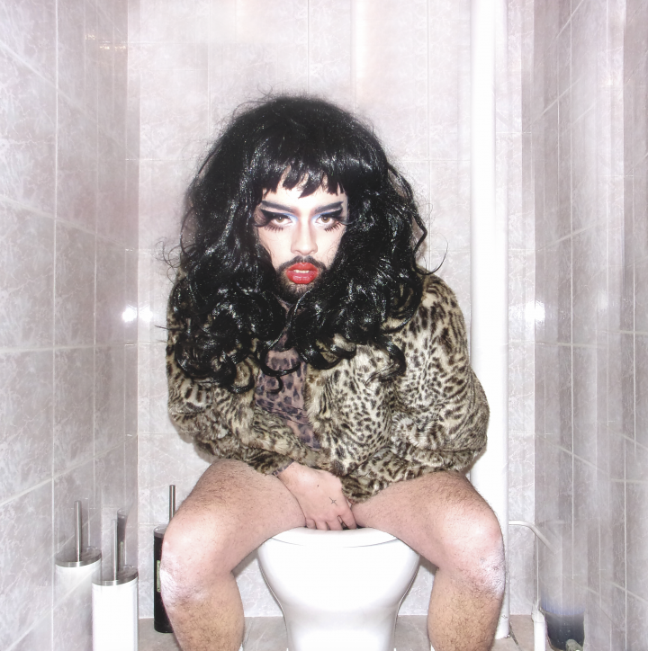 Autoportrait sur les toilettes